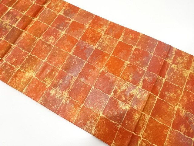 JAPANESE KIMONO / NAGOYA OBI / HIKIHAKU / WOVEN GRID 